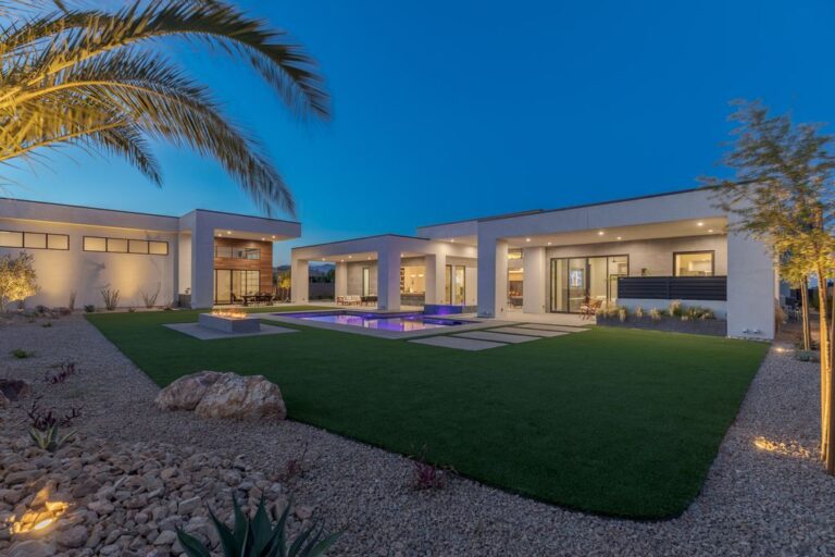 This $4,295,000 Brand New Modern Home in Las Vegas has An Open Floor Plan with Large Common Areas