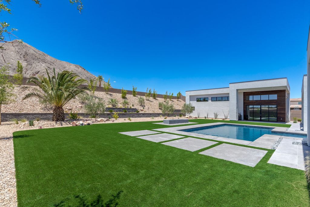 The Home in Las Vegas is a Brand new modern single-story dream compound within minutes from the Lone Mountain regional and equestrian park and the shops at Downtown Summerlin now available for sale. This home located at 4261 N Grand Canyon Dr, Las Vegas, Nevada
