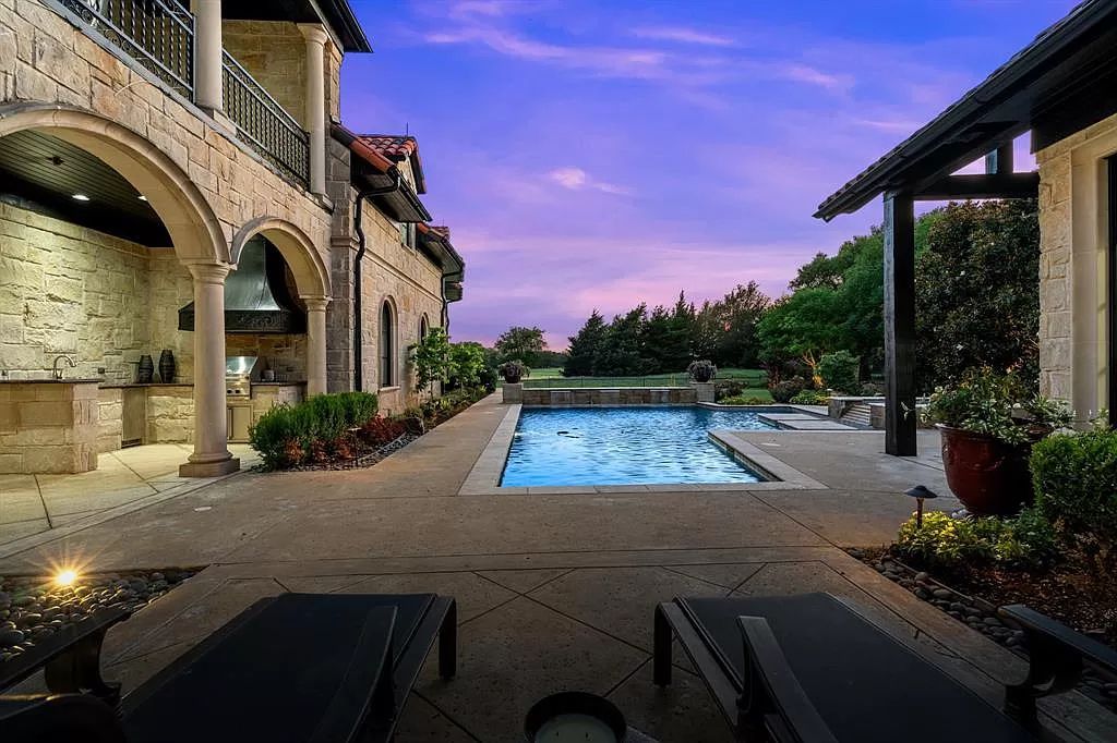 The Home in Westlake Texas is a beautifully appointed estate on a private lot overlooking Vaquero Golf Course now available for sale. This home located at 1859 Post Oak Pl, Westlake, Texas