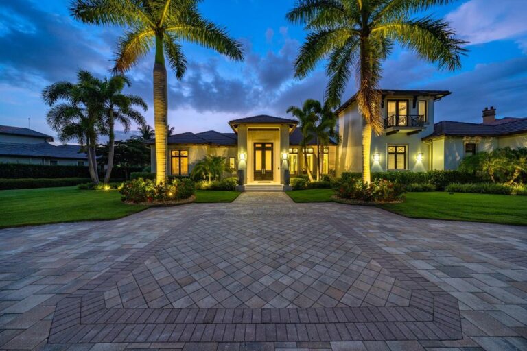 This $6,895,000 Elegant Home with Golf and Lake views in Naples has A Thoughtful Floor Plan