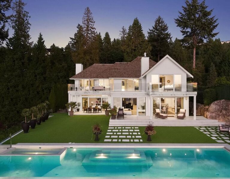 This Gated Waterfont Estate Boasts Spectacular 180-Degree Ocean Views in West Vancouver
