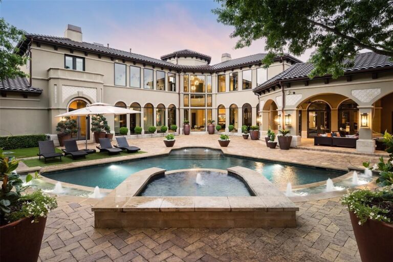 This Incredible $9,995,000 Woodford Home in Dallas Texas boasts Luxe Amenities and Handsome Contemporary Finishes