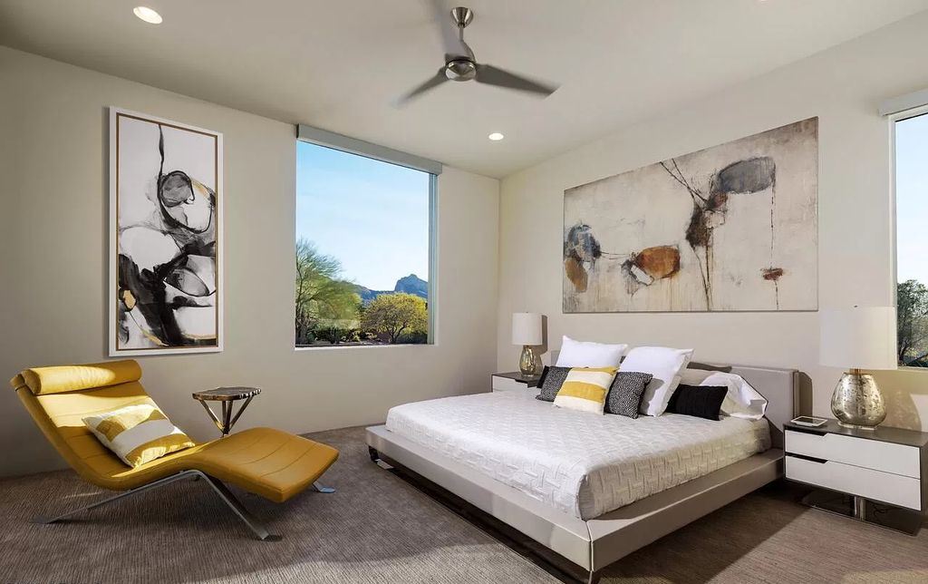 The Home in Paradise Valley, a stunning contemporary residence with breathtaking views of both Camelback & Mummy Mountains from almost every room is now available for sale. This home located at 5720 E Joshua Tree Ln, Paradise Valley, Arizona 