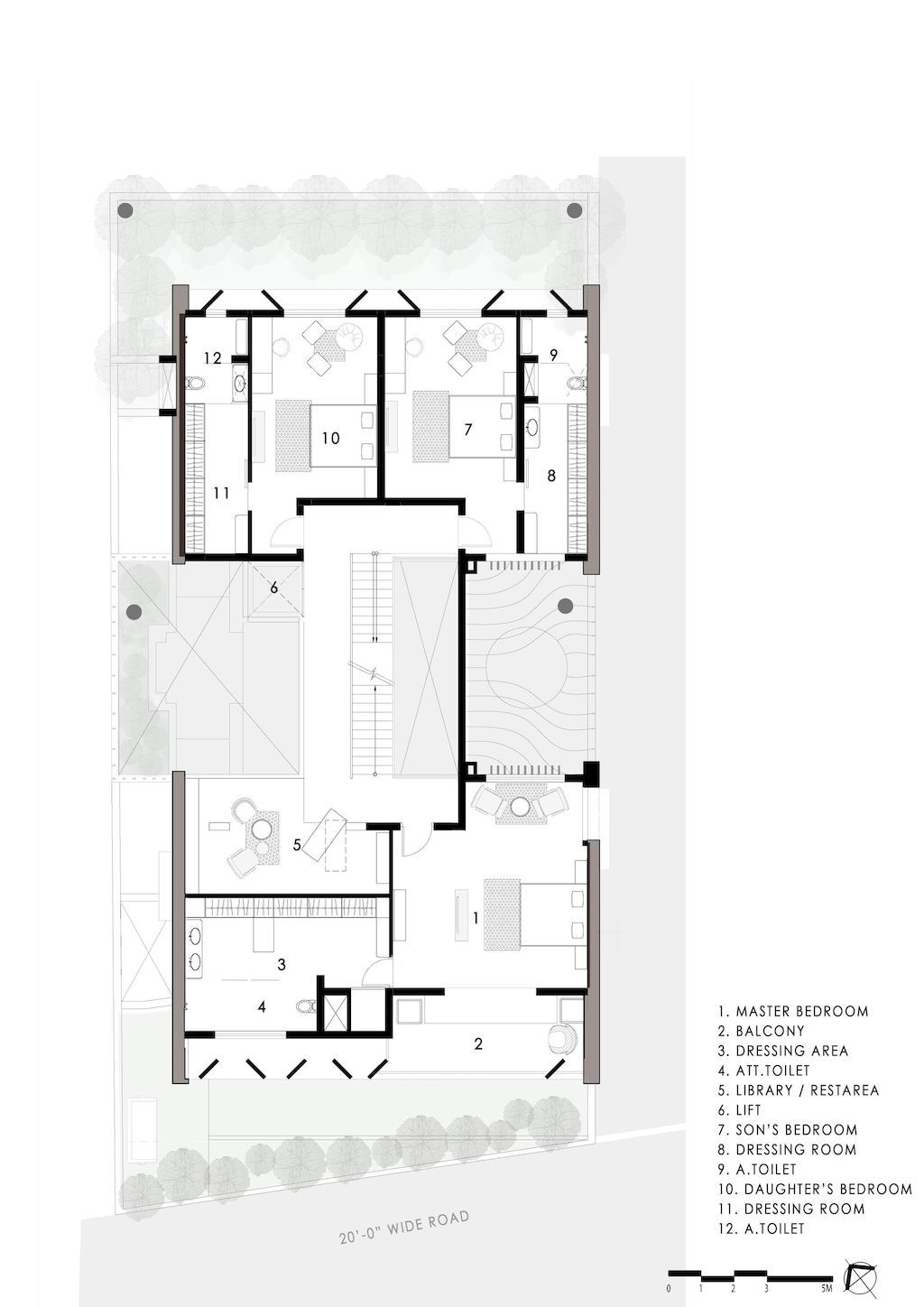 A House of Interaction with open plan by AANGAN Architects