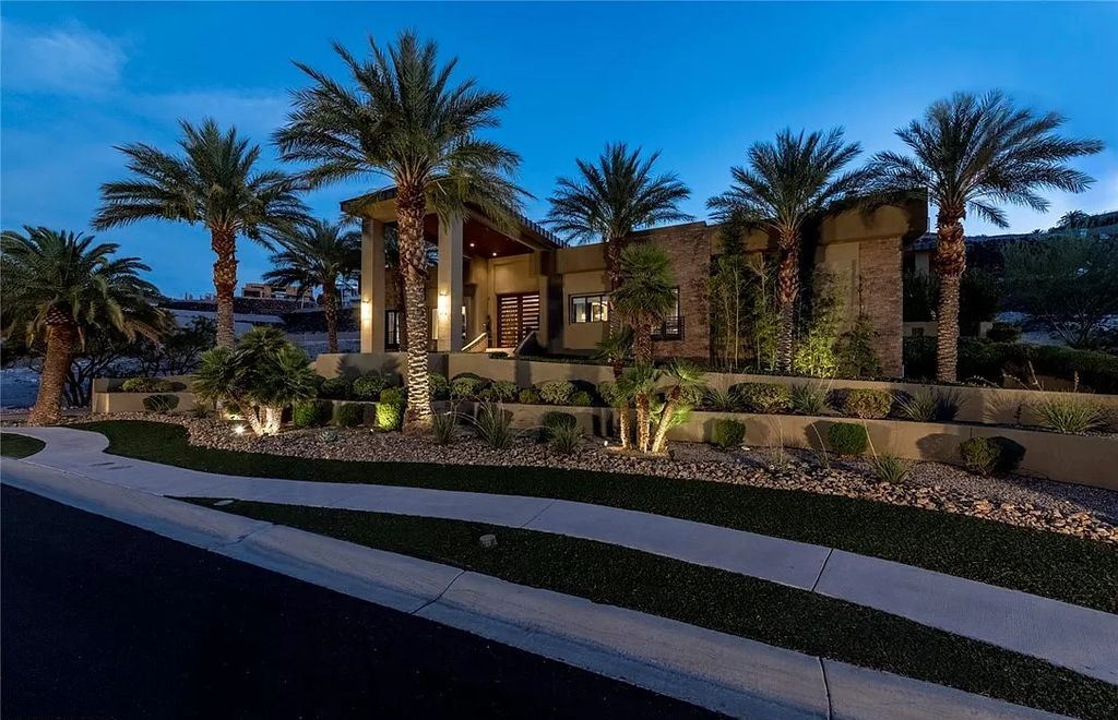 The Home in Henderson, a luxurious custom estate located inside prestigious McDonald’s Highlands with stunning entertainers delight backyard is now available for sale. This home located at 1465 Macdonald Ranch Dr, Henderson, Nevada