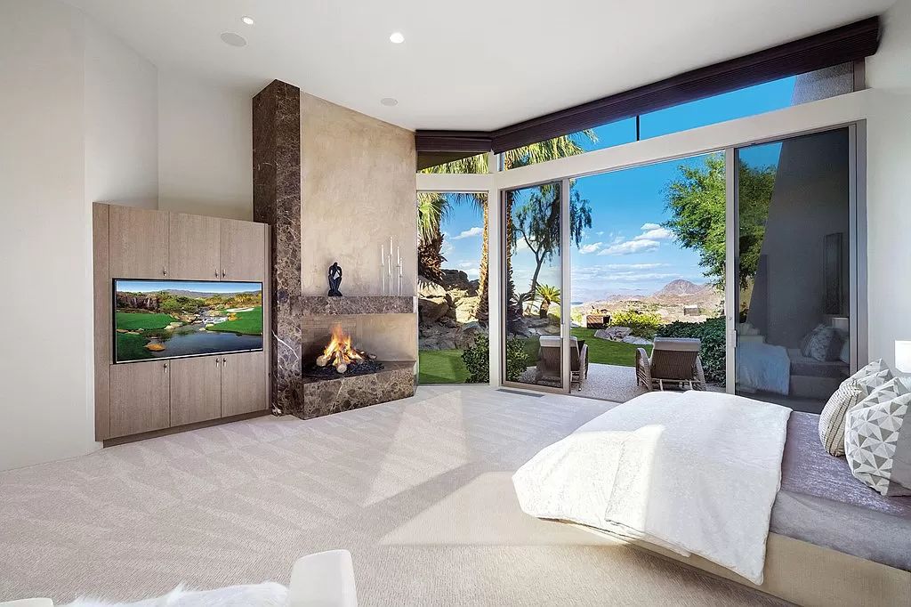 The Home in Palm Desert, a stunning contemporary residence tucked above the 2nd green of BIGHORN'S Mountain course with dramatic down-valley views is now available for sale. This home located at 161 Wanish Pl, Palm Desert, California