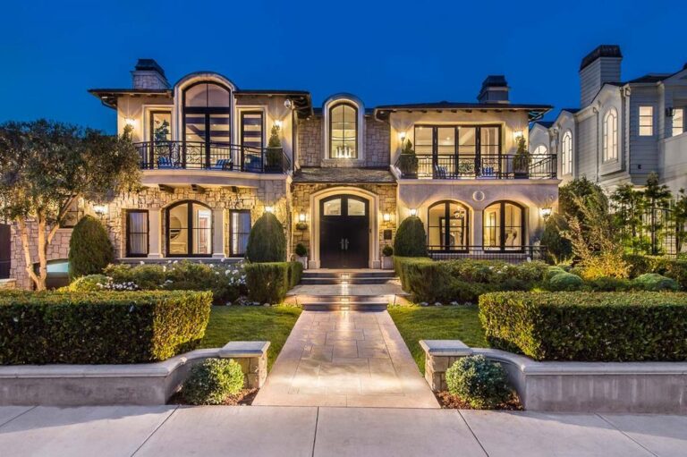An Elegant French Styled Tri-level Home in Manhattan Beach with Breathtaking 180-degree Views from Palos Verdes Peninsula to Malibu for Sale at $22 Million