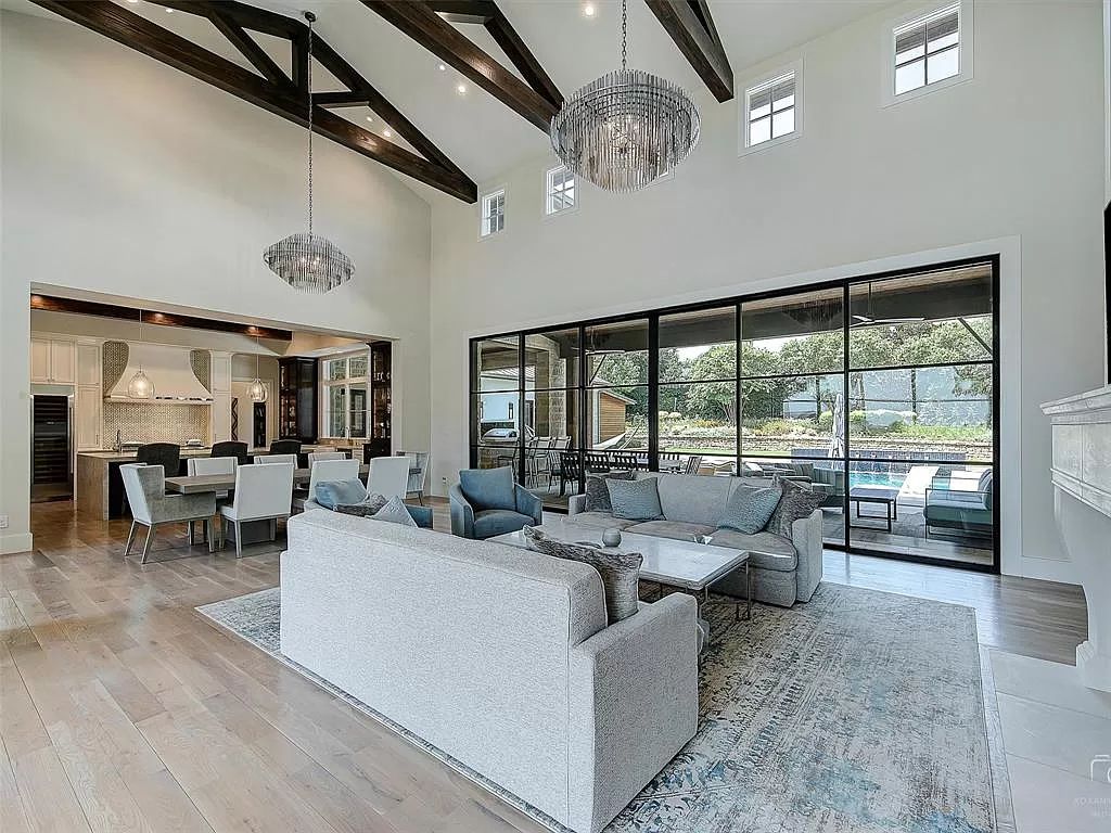 The Home in Westlake, a transitional style estate with clean lines, stunning steel, glass doors throughout, Ipe wood accents and spacious outdoor entertaining is now available for sale. This home located at 1714 Post Oak Pl, Westlake, Texas