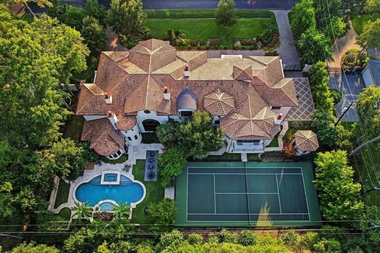 Asking $7,990,000, This Custom Designed Estate in Houston offers A Resort Like Lifestyle with Exceptional Amenities