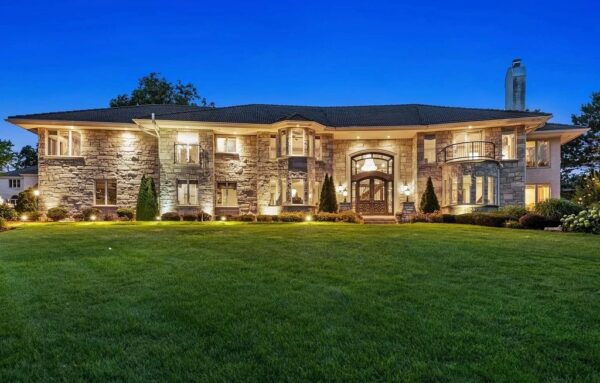 Beautifully Reimagined Luxury Residence with Brick and Stone Exterior in Oak Brook Lists for $2.799 Million