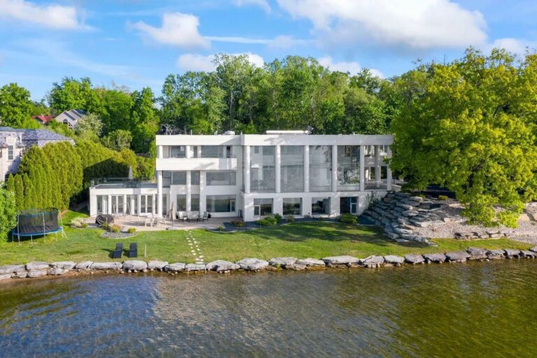 Captivating Unobstructed Lake Views from Every Angle, this Estate in Orchard Lake Hits Market for $4.35 Million