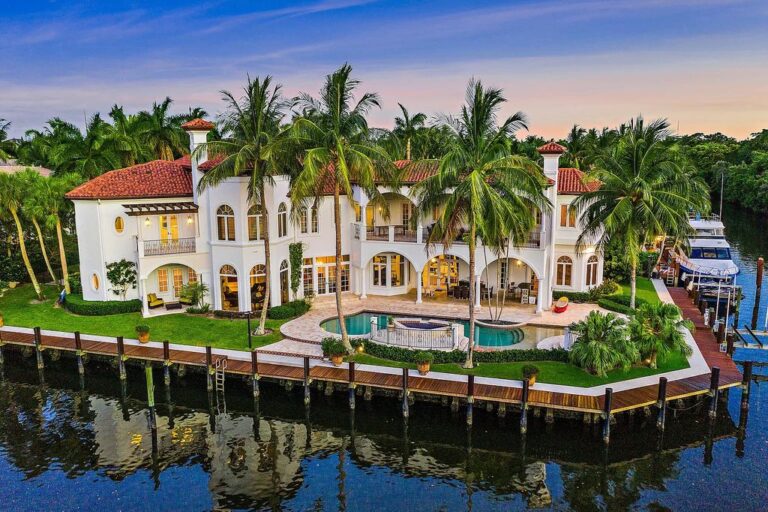 Enjoy The True Essence of Waterfront Living in This $10,995,000 Exclusive and Grand Estate in Palm Beach Gardens