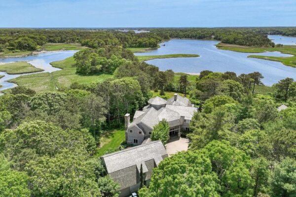 Ideally Situated on 12 Waterfront and Salt Marsh Acres with a Private Island, This Estate Lists for $9.5 Million in Osterville
