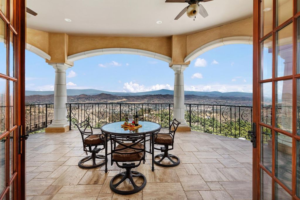The Home in Murrieta - Villa Dolce Vista, an Italian inspired masterpiece offers luxury amenities and uninterrupted panoramic views of mountains and the valley is now available for sale. This home located at 36852 Calle De Lobo, Murrieta, California