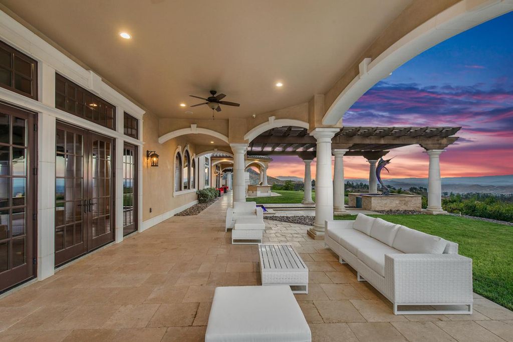 The Home in Murrieta - Villa Dolce Vista, an Italian inspired masterpiece offers luxury amenities and uninterrupted panoramic views of mountains and the valley is now available for sale. This home located at 36852 Calle De Lobo, Murrieta, California