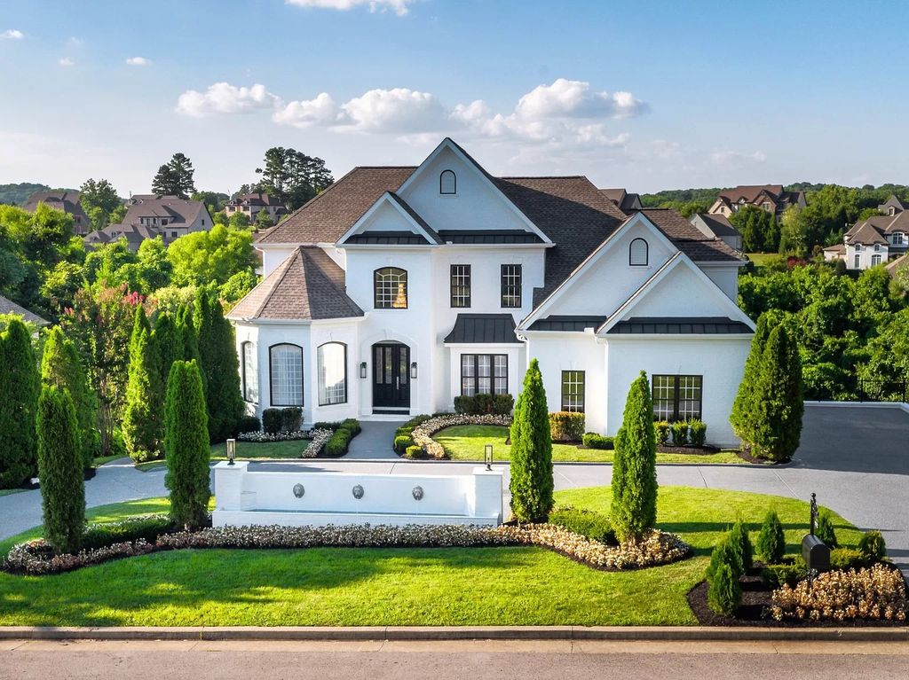 The Estate in Brentwood is a luxurious home with timeless elegant design and modern finishes, now available for sale. This home located at 9572 Hampton Reserve Dr, Brentwood, Tennessee