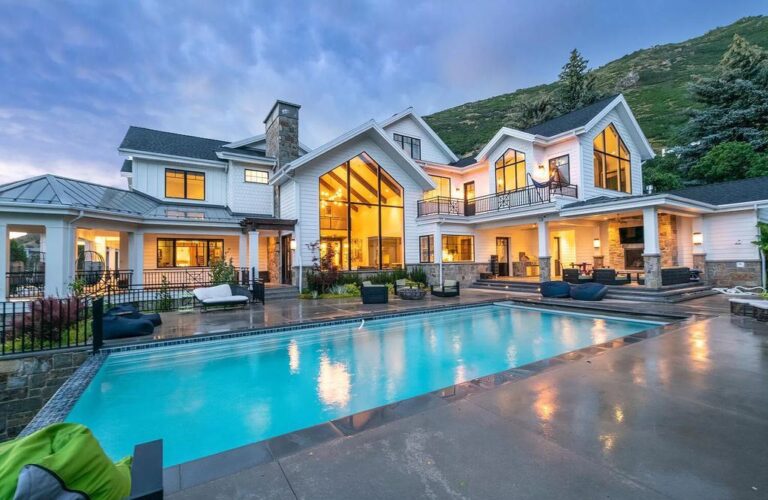 Magnificent Modern Farmhouse Nestled in A Picturesque Mountain Setting of Serene Tranquility and Panoramic Views Asking $8.75 Million in Salt Lake City