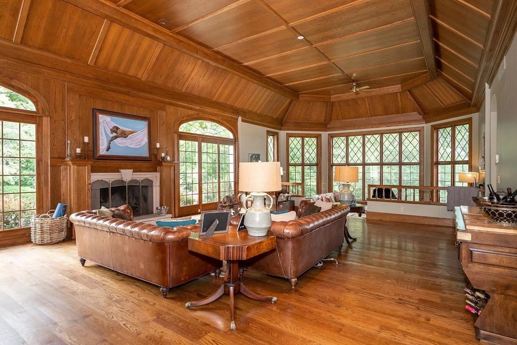 The Estate in New Richmond offers stunning great room with wood paneled ceiling walks out to patio and pool, now available for sale. This home located at 1104 Us Route 52, New Richmond, Ohio