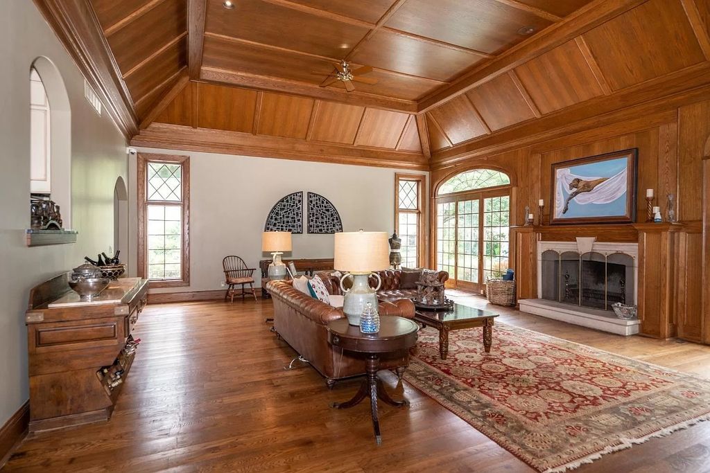 The Estate in New Richmond offers stunning great room with wood paneled ceiling walks out to patio and pool, now available for sale. This home located at 1104 Us Route 52, New Richmond, Ohio