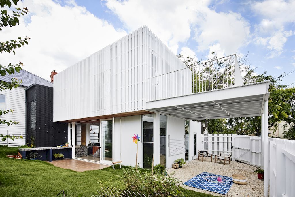Picket House, Northcote Home Clad In White Pickets by Austin Maynard