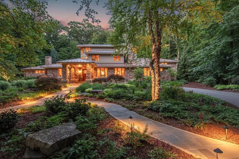 Spectacular Custom Estate on Supremely Private 9.37-Acre Wooded Site in Ada Lists for $2.295 Million