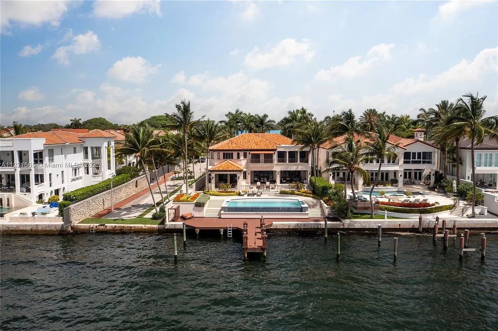 The Home in Miami, a spectacular Mediterranean 2-story waterfront residence with incredible unobstructed views of Biscayne Bay is now available for sale. This home located at 1940 S Bayshore Ln, Miami, Florida