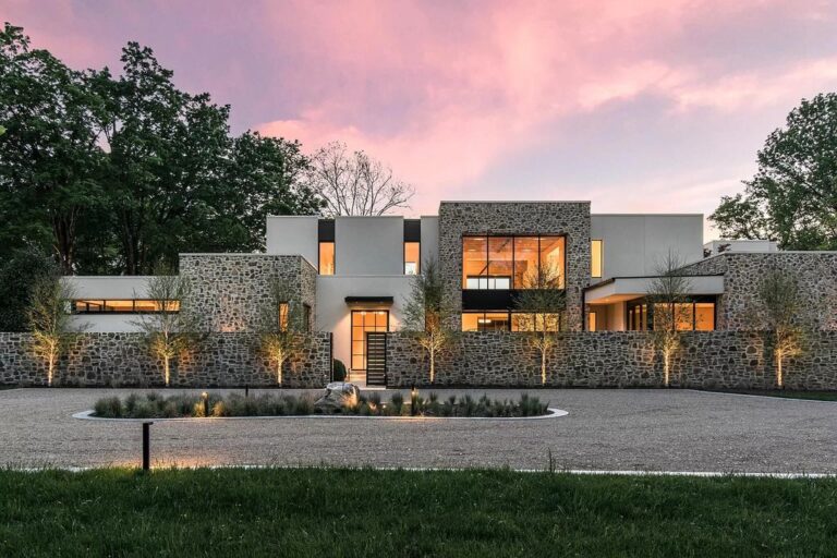 Stone and Glass Masterpiece Thoughtfully Curated and Perfectly Executed in Nashville Listed at $10.9M