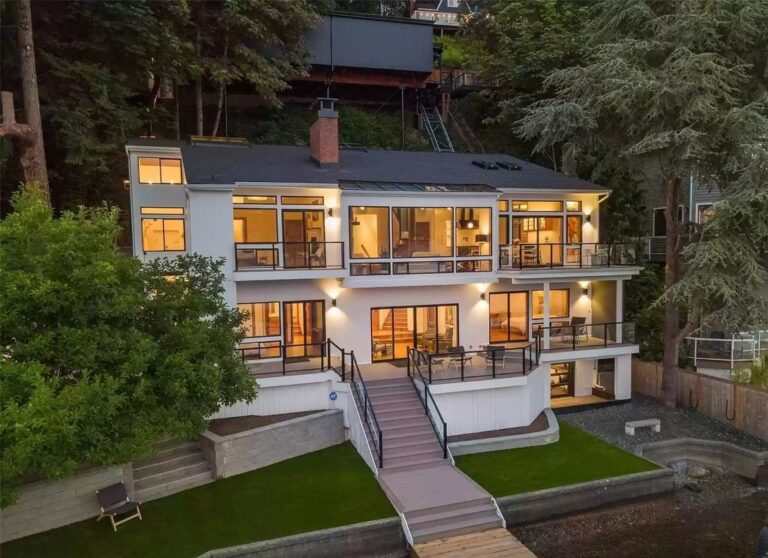 The $5,200,00 Lake Views Property is a Masterpiece in Design and Architecture in Bellevue
