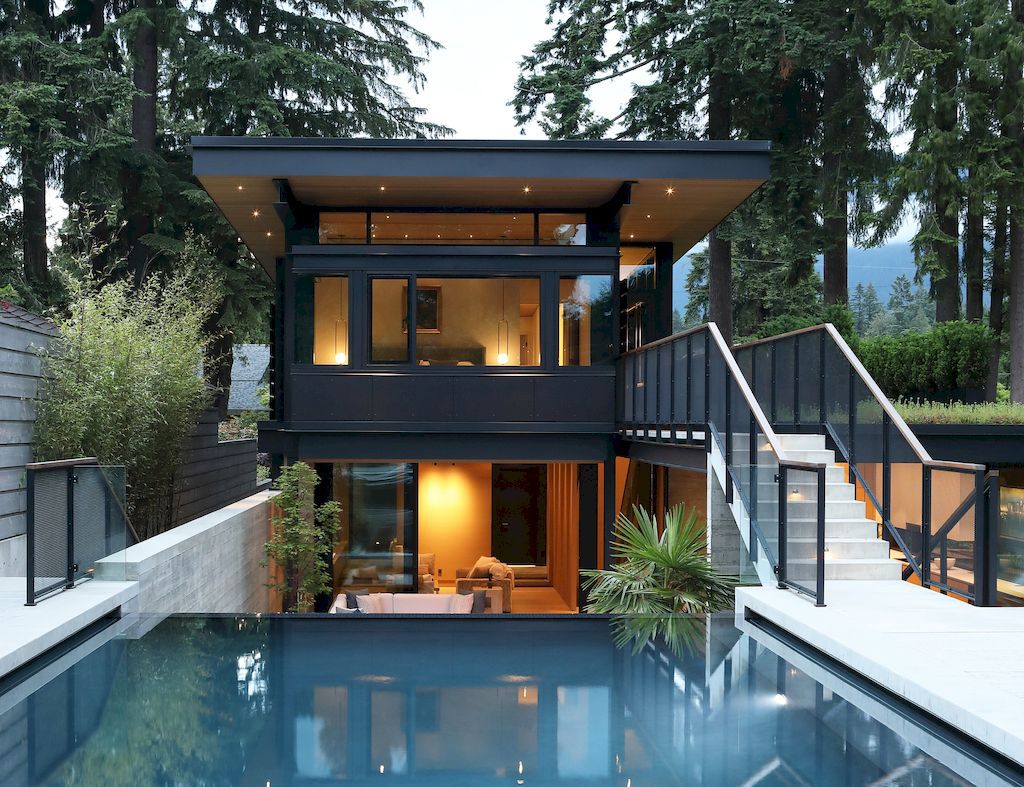 The Bridge House with Modern Aesthetic by Vallely Architecture 23