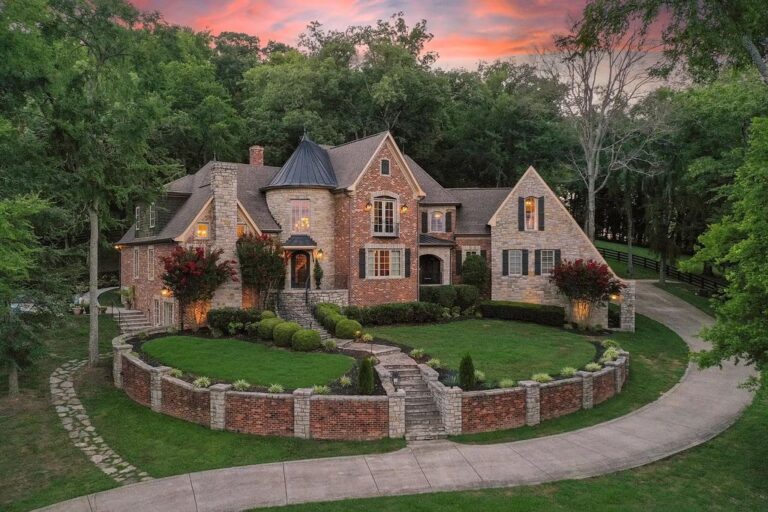 This $6.999 Million Park-like Estate is a Perfect Place to Relax and Entertain in Franklin