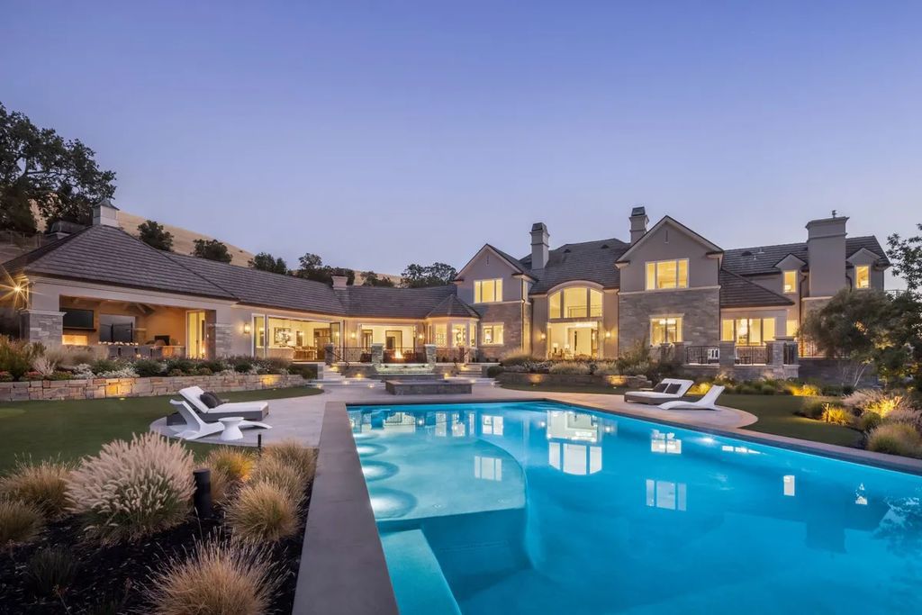 The Home in Danville, an extraordinarily chic and sophisticated residence with a backdrop of Mt. Diablo Gated, fully landscaped lot of approximately 4.9 acres is now available for sale. This home located at 3114 Blackhawk Meadow Ln, Danville, Los Angeles, California