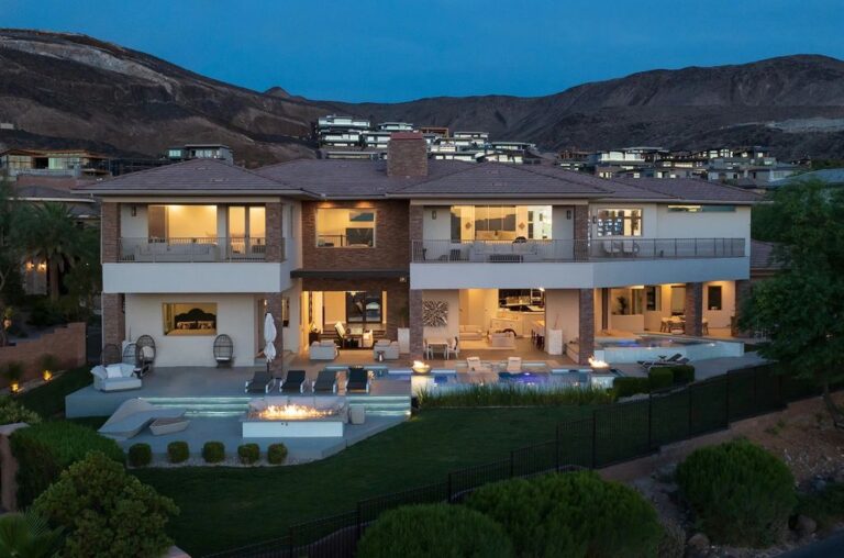 A Recently Refurbished Home in Henderson with Sleek Finishes and Mountain Views From Every Window on The Market for $7.999 Million