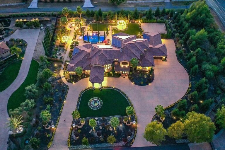 An Exquisite Mediterranean Estate in Granite Bay Boasts An Amazing Driveway and Spectacular Backyard