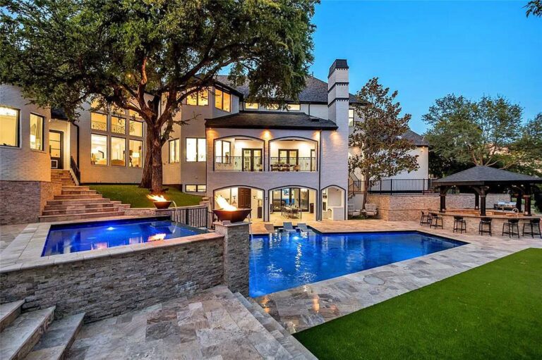An Extraordinary Modified Tudor Style Custom Home with Sophisticated Fixtures and Finishes Throughout in Frisco for Sale at $3.999 Million