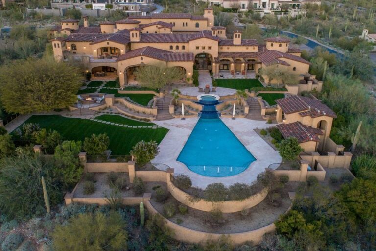 Asking $12.5 Million, This Mega Mansion in Scottsdale Boasts Nearly 17,000 SF Fabulous Living Spaces and Beautiful Multiple Courtyards