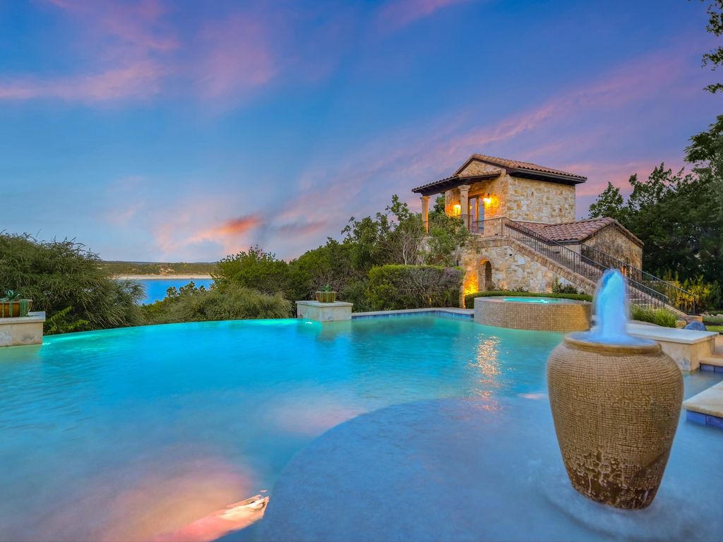 The Estate in Jonestown, a stunning estate constructed and situated at the end and hilltop area of The Peninsula on North Lake Shore Lake Travis is now available for sale. This home located at 16904 Regatta Cv, Jonestown, Texas