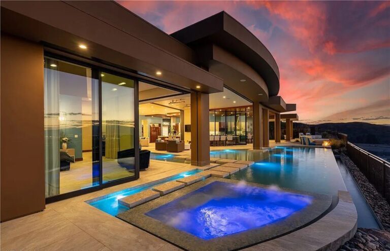 Asking for $7.3 Million, This Stunning Desert Contemporary Masterpiece in Henderson offers Creative Design and Breathtaking Panoramic Strip Views