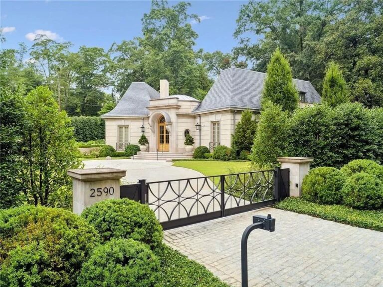 Capture Your Heart by Its Unsurpassed Quality and Distinctive Design, this Elegant Estate in Atlanta Listed at $4.85M