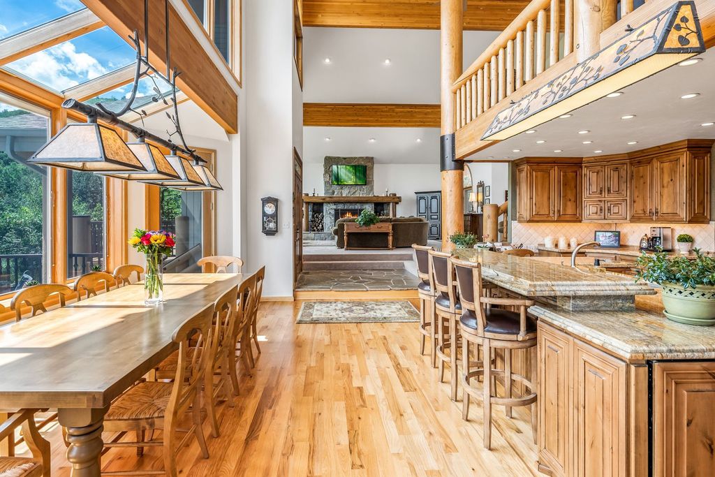 The Home in Park City, a custom and classic mountain contemporary estate surrounded by natural landscaping offering breathtaking, and expansive ski resort and Old Town views is now available for sale. This home located at 2437 Iron Canyon Dr, Park City, Utah