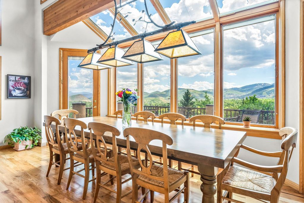 The Home in Park City, a custom and classic mountain contemporary estate surrounded by natural landscaping offering breathtaking, and expansive ski resort and Old Town views is now available for sale. This home located at 2437 Iron Canyon Dr, Park City, Utah