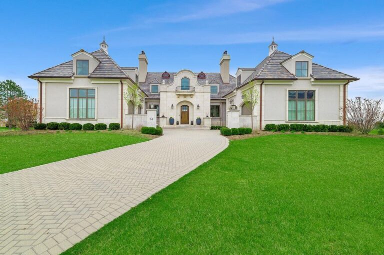 Expect Flawless Luxury, Adorning Attention To Every Single Detail, This Limestone Masterpiece in South Barrington Lists for $2.79M