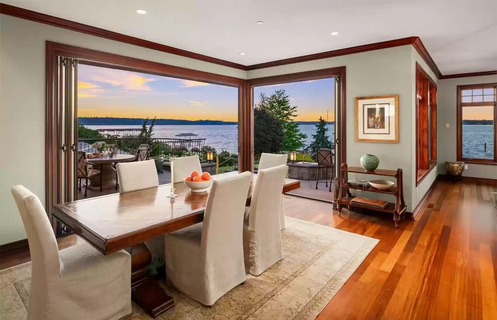 The Estate in Mercer Island is a luxurious home with panorama of views of both the Seattle & Bellevue skylines, now available for sale. This home located at 7838 SE 22nd Place, Mercer Island, Washington
