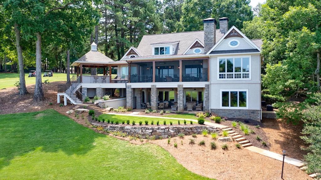 The Home in Eatonton is a luxurious home with sweeping views of Golf & Lake, now available for sale. This home located at 91 Westview Way, Eatonton, Georgia