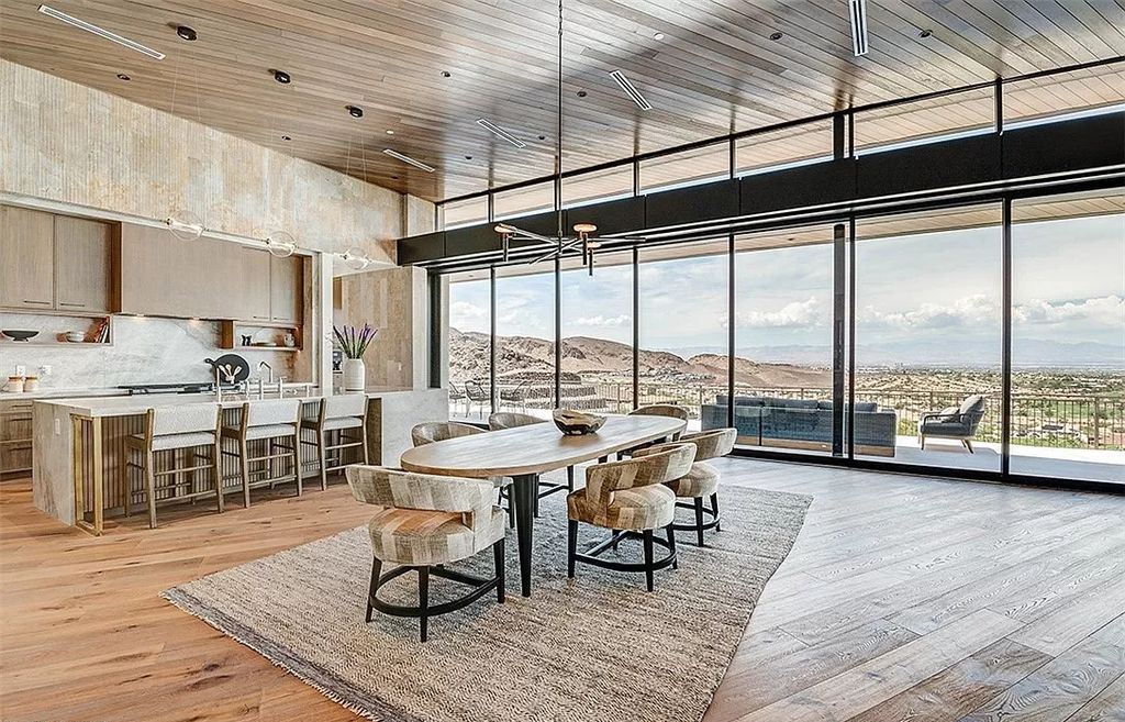 The Home in Henderson, a luxuriously custom estate with unparalleled views of the Las Vegas Strip was designed by renowned Architect, Brandon Architects and Morrison Interiors is now available for sale. This home located at 5 Cloud Chaser Blvd, Henderson, Nevada