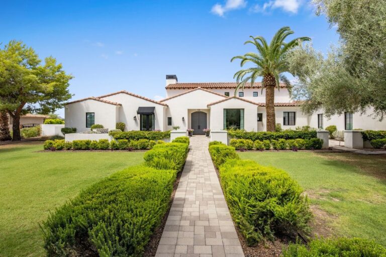 Listed for $4.5 Million, This Breathtaking Santa Barbara Inspired Home in Scottsdale is Truly A Designer Masterpiece