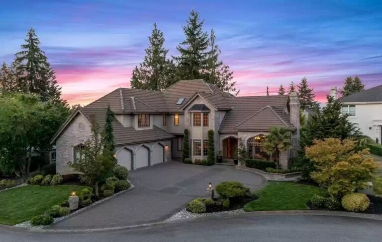 Making a Statement about Elegance and Exquisite Architecture, this Stately Home in Issaquah Listed at $2.799M