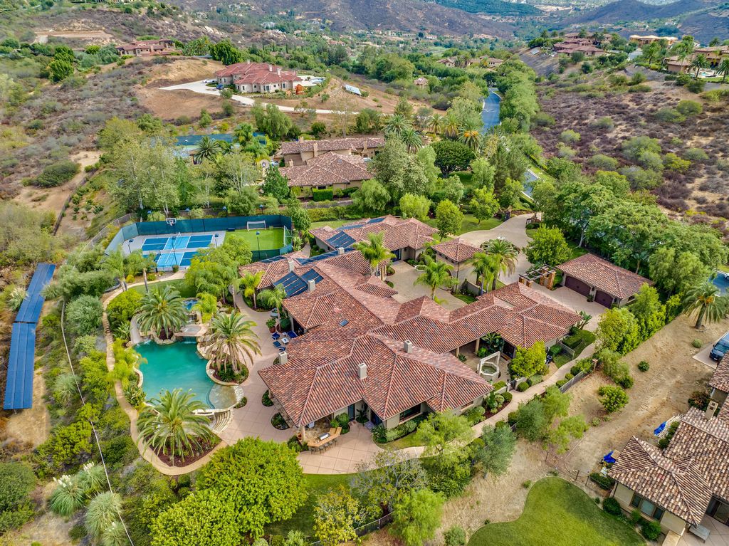 The Estate in Poway, an entertainer's dream home in the coveted community of The Heritage offers the "wow factor" at every turn providing a luxury living experience in privacy and seclusion is now available for sale. This home located at 18655 Old Coach Dr, Poway, California