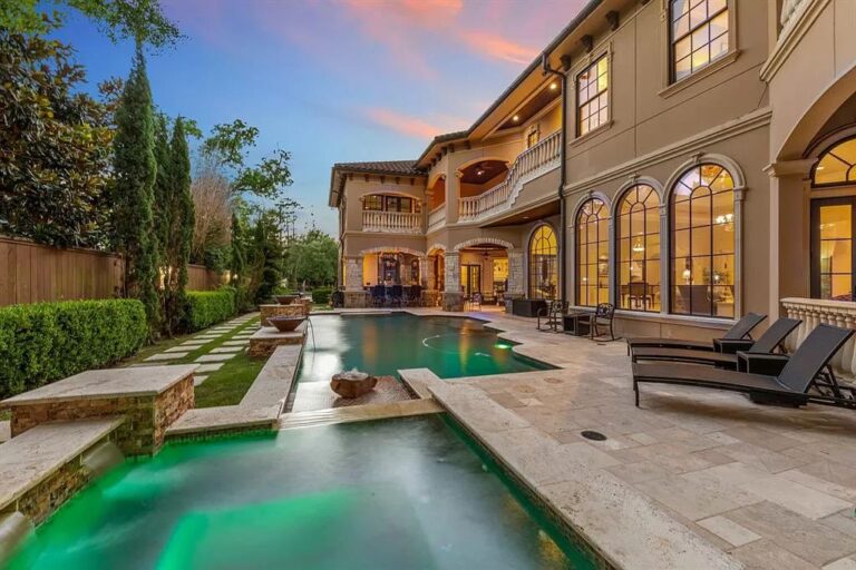 Meticulously Designed Classic Mediterranean Mansion with Utmost Sophistication and Luxury in Houston Asking for $6.3 Million