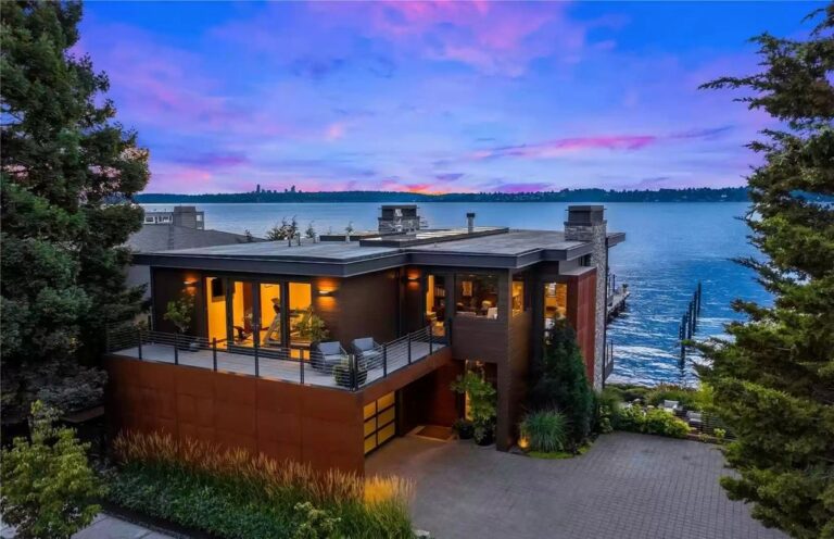 Offering a Smooth Transition Between Interior and Exterior Spaces, This Waterfront Home in Kirkland Lists for $16.95M