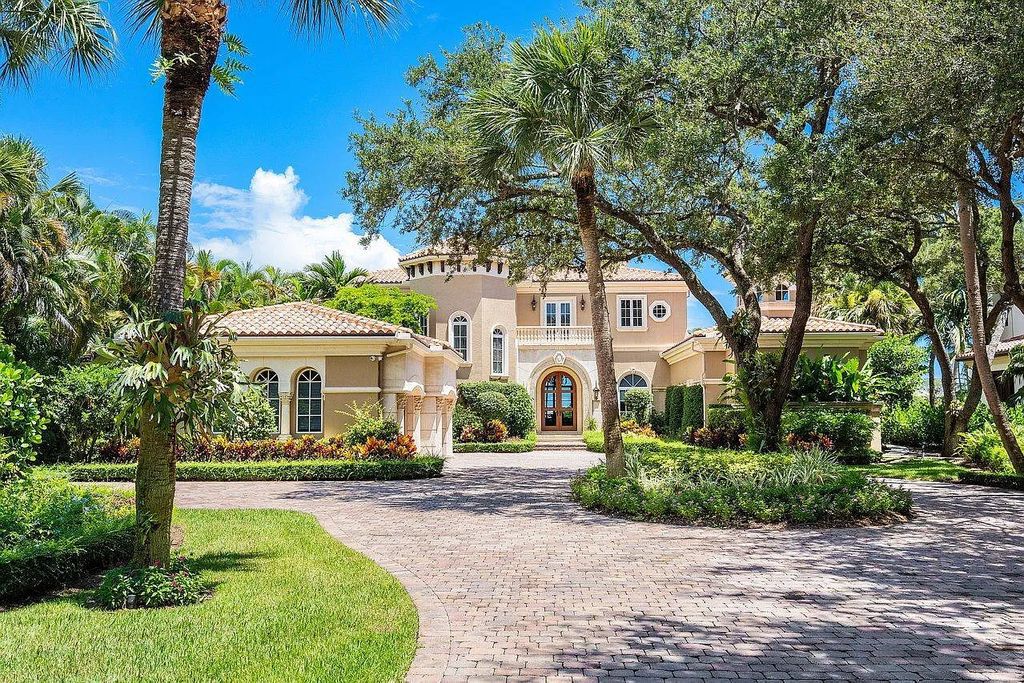 The Property in Jupiter, a magnificent Mediterranean inspired home with incredible water views, custom inlays of all ceilings, and an inviting well thought out floor plan is now available for sale. This home located at 317 Old Jupiter Beach Rd, Jupiter, Florida